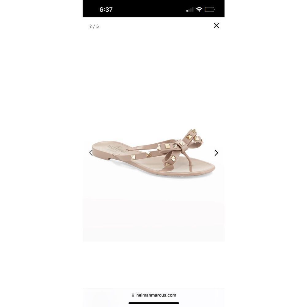 Valentino Garavani Rockstud PVC Flat Thong Sandals